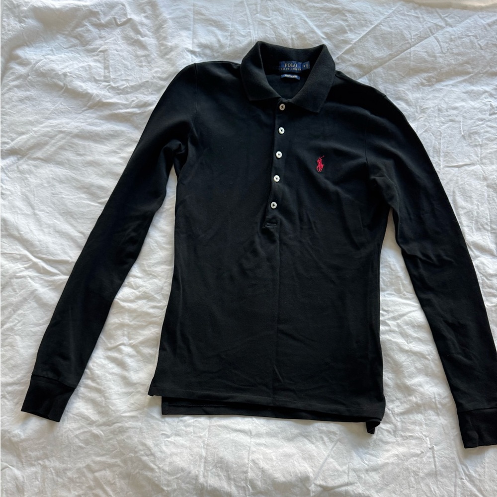 Polo Ralph Lauren Black Long Sleeve Polo Shirt